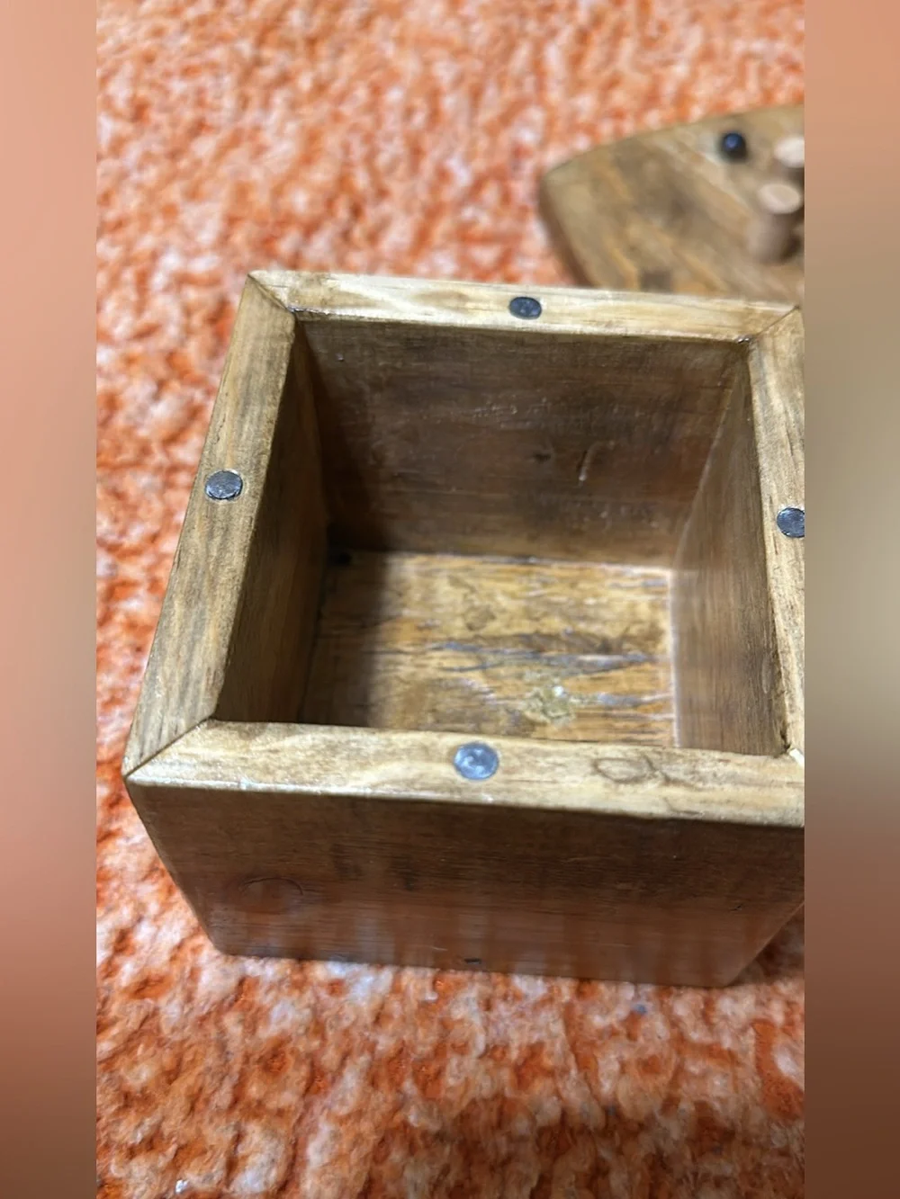 Handmade Wooden Fish Solitaire Peg Board Game with Magnetic Box Lid